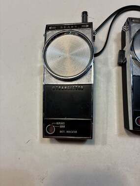 Lot of 2 Vintage 1965 Sears Roebuck 9-Transistor Handheld Walkie Talkie Transcei